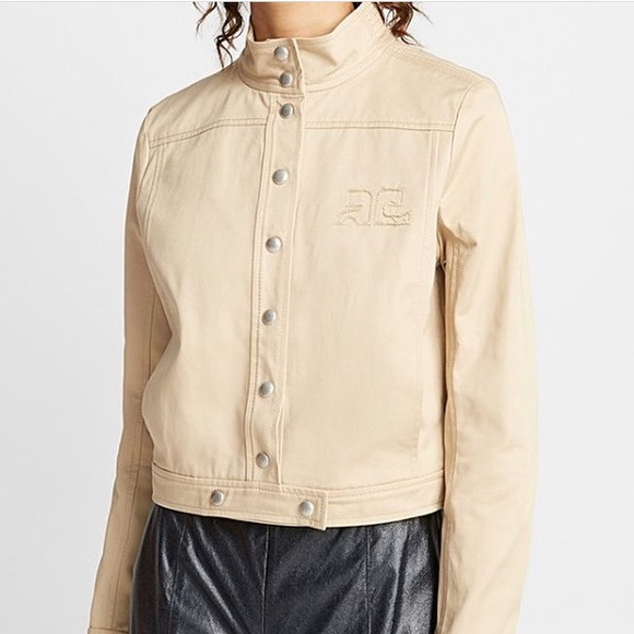 COURRÈGES PARIS•SZ 38•CHEST LOGO-PRINT JACKET• - Picture 1 of 16